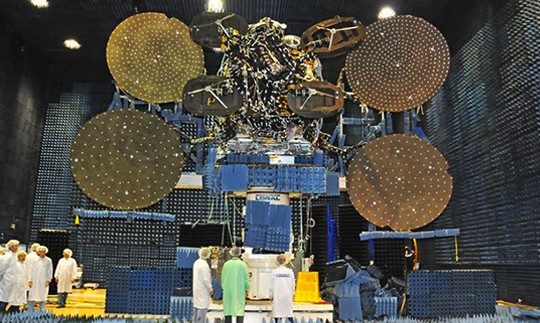 ViaSat-1 satellite under construction